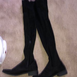 Knee high black boots